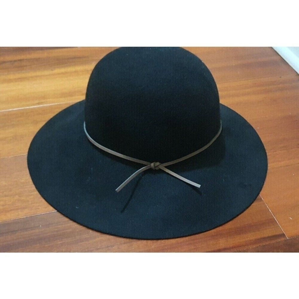 Talulah Round Floppy Wool Hat - Picture 3 of 6